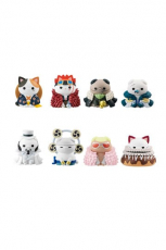 One Piece Mega Cat Project Sammelfiguren 8er-Pack NyanPieceNyan! Ver. Ruffy mit Rivalen 3 cm