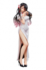 Original Illustration PVC Statue Mai Okuma illustration Healing-type white chinese dress lady 26 cm