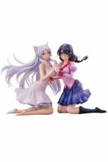 Nekomonogatari Monogatari Series PVC Statuen Tsubasa Hanekawa Set (re-run) 19 cm