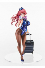 Original Character PVC Statue Tight na Oshigoto Work 3: Cabin Attendant Aya Saionji Antenna Shop Limited Edition 25 cm