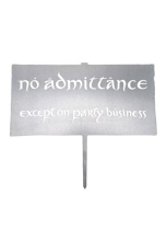 Der Herr der Ringe Metalbird No Admittance Sign 32 cm