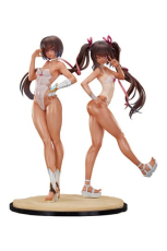 Taimanin RPG 2-Set PVC Statue 1/6 Adult Yukikaze and Young Yukikaze Swimsuits Ver. 28 cm