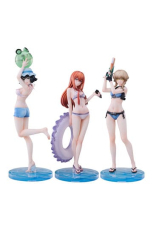 Steins Gate PVC Statuen 3er-Set 1/7 Suzuha Amane, Kurisu Makise, Mayuri Shiina Swimsuit Ver.