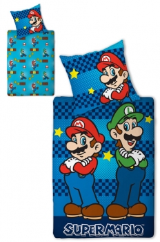 Nintendo Bettwäsche Reversible Mario & Luigi 140 x 200 cm