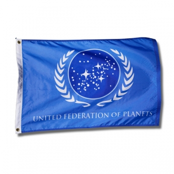 Star Trek Flagge Vereinigte Föderation der Planeten blau