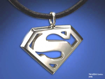 Superman Returns Anhaenger Logo (Sterling Silber)