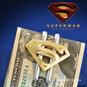 Superman Returns - Shield Geldklammer vergoldet