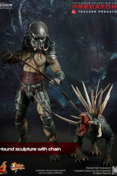 Predators Movie Masterpiece Actionfigur 1/6 Tracker Predator with Hound 30 cm