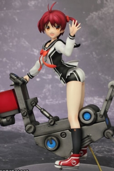 Vivid Red Operation PVC Statue 1/8 Akane Isshiki Seifuku Ver. & Wanko 19 cm