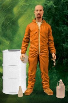 Breaking Bad Deluxe Actionfigur Walter White in Orange Hazmat Suit heo Exclusive 15 cm