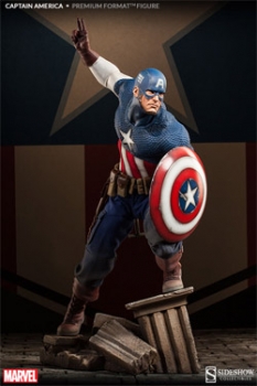 Marvel Premium Format Figur 1/4 Captain America Allied Charge on Hydra 56 cm