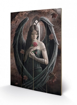 Anne Stokes Holzdruck Angel Rose 40 x 60 cm