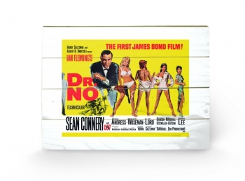 James Bond Holzdruck Doctor No Yellow 40 x 60 cm