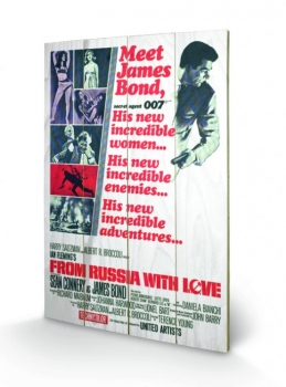 James Bond Holzdruck From Russia With Love One-sheet 40 x 60 cmv