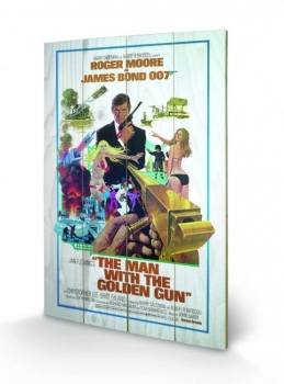 James Bond Holzdruck The Man With Golden Gun One-sheet 40 x 60 cm