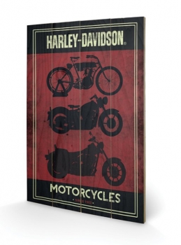 Harley Davidson Holzdruck Motorcycles 40 x 60 cm