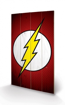 DC Comics Holzdruck The Flash Symbol 46 x 77 cm