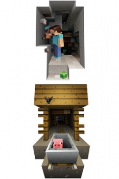 Minecraft Wandaufkleber 2er-Pack Mining