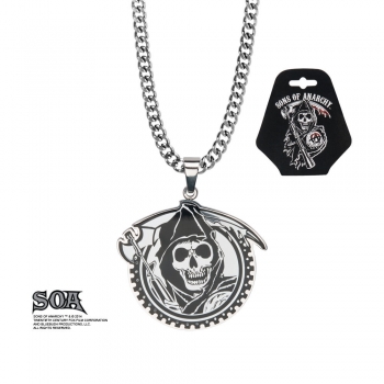 Sons Of Anarchy Edelstahl-Kette mit Anhänger Grim Reaper Gunsickle