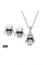 Star Wars Ohrringe & Halskette Darth Vader (Sterling Silber)