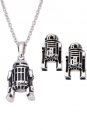 Star Wars Ohrringe & Halskette R2-D2 (Sterling Silber)