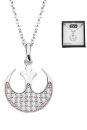 Star Wars Episode VII Halskette Rebel Alliance Symbol & Cubic Zirconia 46 cm (Sterling Silber)