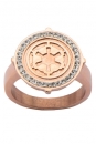Star Wars Edelstahl-Ring Galactic Empire Symbol & Cubic Zirconia (vergoldet)
