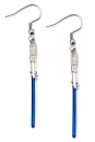 Star Wars Edelstahl-Ohrringe Blue Titanium Plated Star Wars Lightsaber