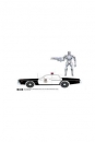 Terminator Diecast Modell 1/18 1977 Dodge Monaco Metropolitan Police mit Figur