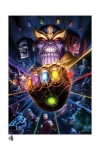 Marvel Kunstdruck Thanos & Infinity Gauntlet by Fabian Schlaga 61 x 46 cm - ungerahmt