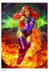 DC Comics Kunstdruck Starfire 46 x 61 cm - ungerahmt Weltweit limitiert auf 375 Stück!