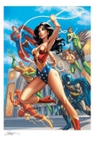 DC Comics Premium Kunstdruck Wonder Woman #750 B - Hall of Justice 46 x 61 cm - ungerahmt  Weltweit limitiert auf 250 Stück!