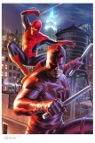 Marvel Kunstdruck Daredevil & Spider-Man 46 x 61 cm - ungerahmt Weltweit limitiert auf 375 Stück!