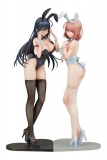 Ikomochi Original Character Statuen 1/6 Black Bunny Aoi & White Bunny Natsume 30 - 31 cm