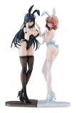 Ikomochi Original Character Statuen 1/6 Black Bunny Aoi & White Bunny Natsume (re-run) 30 - 31 cm