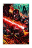 Star Wars Kunstdruck Darth Vader: Dark Lords Fury 41 x 61 cm - ungerahmt Weltweit limitiert auf 400 Stück!