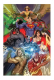 DC Comics Kunstdruck The Justice League 41 x 61 cm - ungerahmt Weltweit limitiert auf 250 Stück!