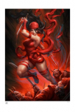 Marvel Kunstdruck Elektra vs The Hand 46 x 61 cm - ungerahmt Weltweit limitiert auf 150 Stück!