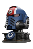 Warhammer 40,000: Space Marine 2 Replik Ultramarines Lieutenant Titus Helm mit Display-Stand 44 cm