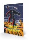 Space Invaders Holzdruck Arcade Graphics 40 x 60 cm