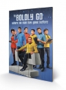 Star Trek Holzdruck Boldly Go 40 x 60 cm