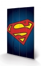 DC Comics Holzdruck Superman Symbol 46 x 77 cm