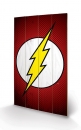 DC Comics Holzdruck The Flash Symbol 46 x 77 cm